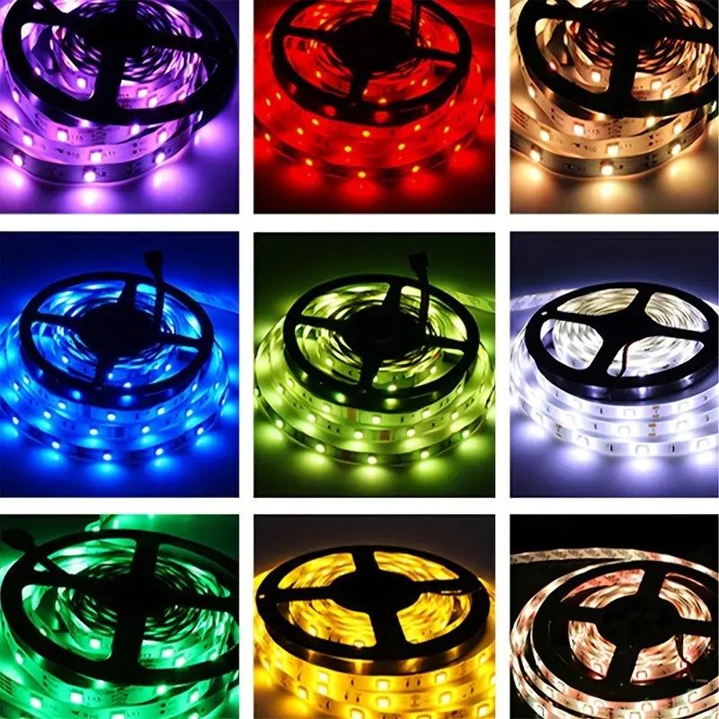 LED 5050 RGB Self-Adhesive USB Light Strip, 5V Low Voltage, Ideal for TV Background Lighting
