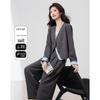 Damen 2026 Winter Pendler-Blazer & Weitbeinige Hosen-Set