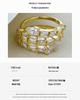 Zhuozhifan S925 Silver Three-Row Pave Snake Ring for Women