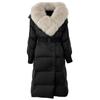 OFTBUY Winter Jacket Women Long Natural Real Raccoon Fox Fur Collar White Duck Down Coat Belt Thick Warm Casual Outerwear