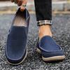 Fashion Men's Canvas Loafers Slip-On Breathable Comfortable Casual Shoes Lightweight Soft Sole Summer Outdoor Walking Sneakers for Men