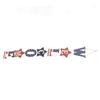 Independence Day Door Hanging Ornaments Wooden Decorative Pendant for Home Shopwindow Decoration