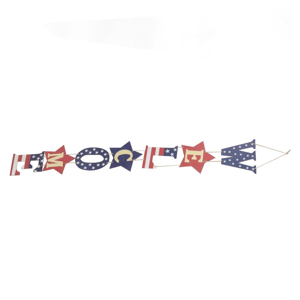 Independence Day Door Hanging Ornaments Wooden Decorative Pendant for Home Shopwindow Decoration