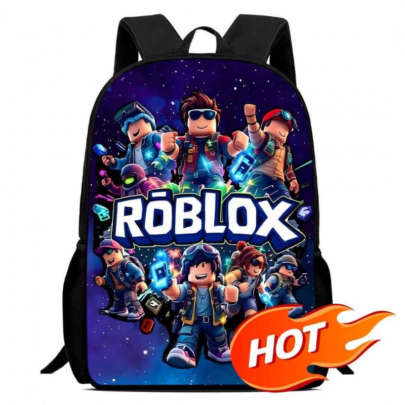 Roblox Printed Kids Backpack School Lightweight Ergonomic Dual-Shoulder Bag Boys Girls Grade 1-2 Students