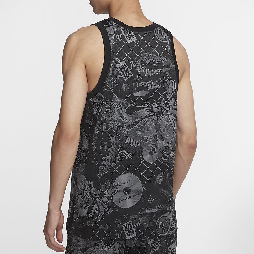 Nike Street Graffiti Basketball Sports Vest Men Tops Black CK1182-010