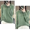 IHUASU Autumn and Winter Wool Sweater Women's Semi-high Neck Jumper Loose Large Size Versatile Knitted Bottoming Shirt Thin Cashmere Sweater