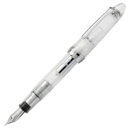 Sailor 1911 Silver Profit Large 21K Fountain Pen Demonstrator B Nib 11-2075-600 with Converter