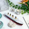Split Design Bath Toys And Pool Toys, Ships That Break Into Two Sections, Highly Detailed Ship Models, Complete With Iceberg Models, Cake Decorations.