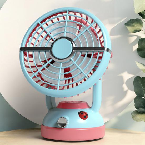 Ventilatore Portatile da Campeggio 1200mAh Ricaricabile con Gancio Appeso Piccolo Ventilatore da Soffitto per Tenda Camper Letto Auto
