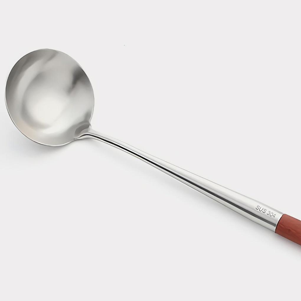 

Kitchen Long Handle Ladle Wood Handle Cooking DIY Spoon