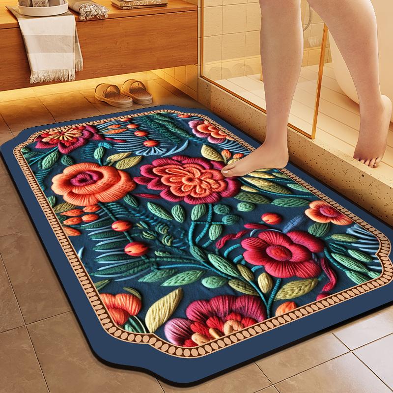 Quick-drying Absorbent Toilet Cute Special Absorbent Foot Mat Toilet Kitchen Door Bathroom Anti-slip Mat