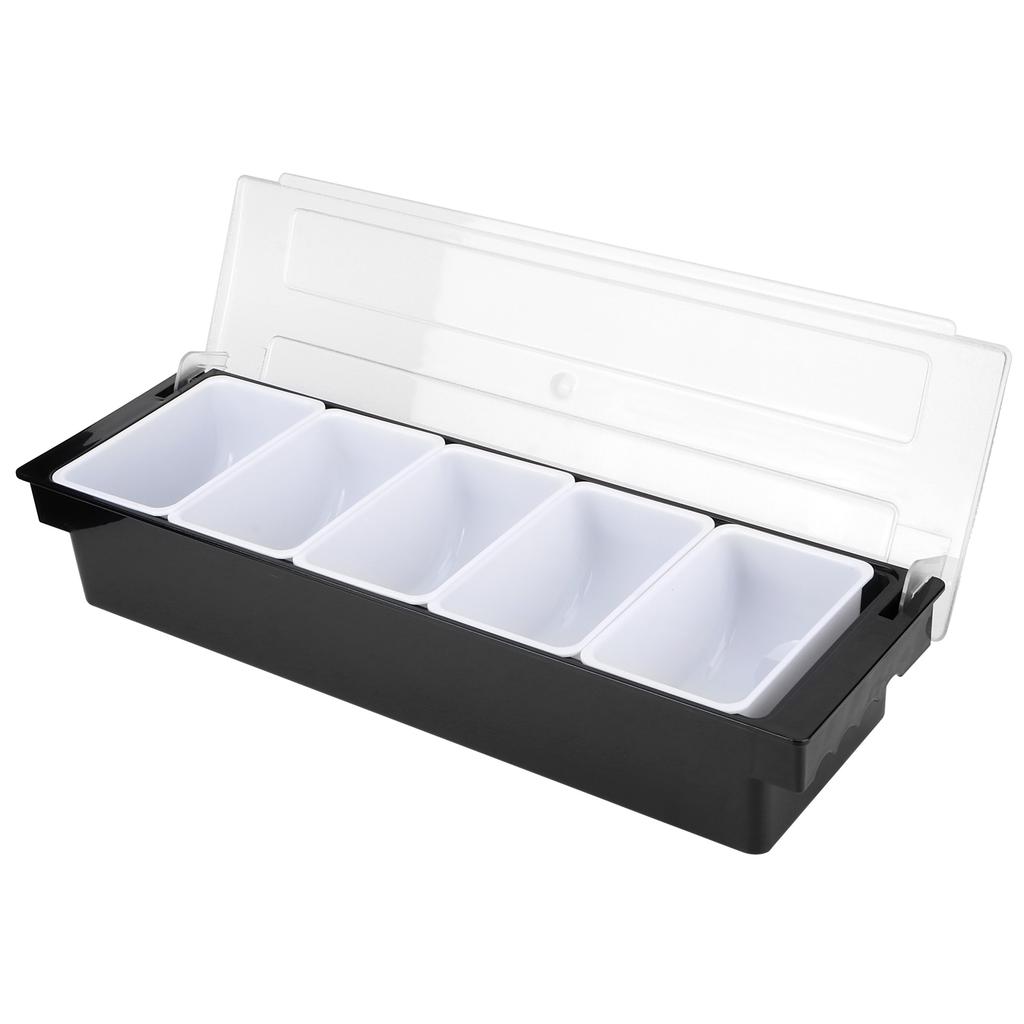 Seasoning Box with Lid Bar Condiment Holder Fruit Case Dispenser Milk Tea Shop Accessory5