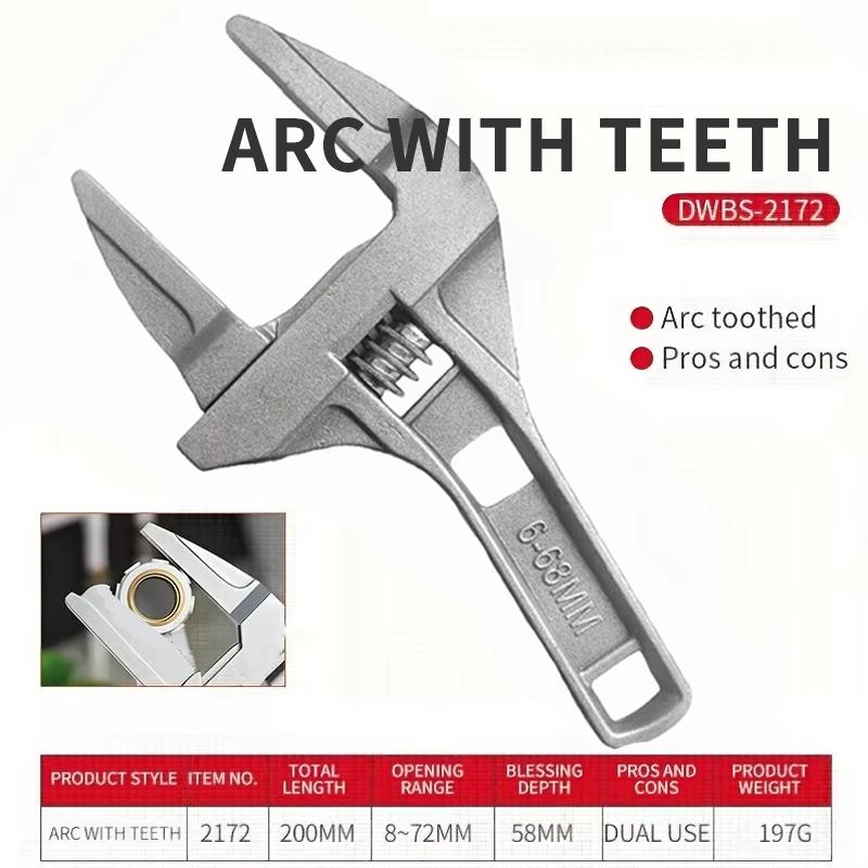 Multifunctional wrench large open end wrench universal wrench water pipe screw bathroom repair tools