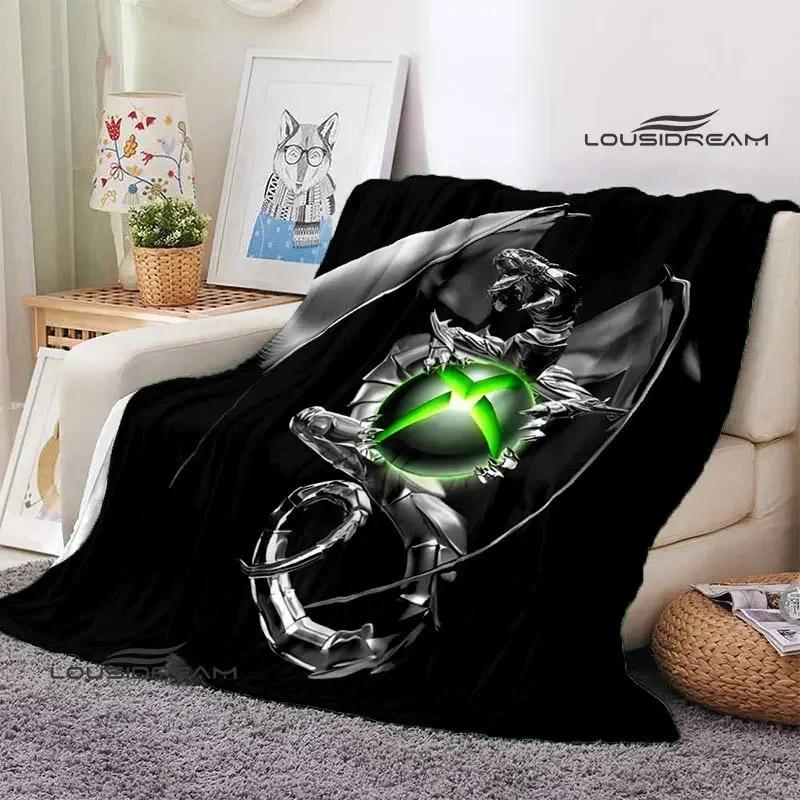 X-BOX LOGO printing blanket Flange Warm and beautiful blanket soft comfort bed blanket Home travel blanket birthday gift