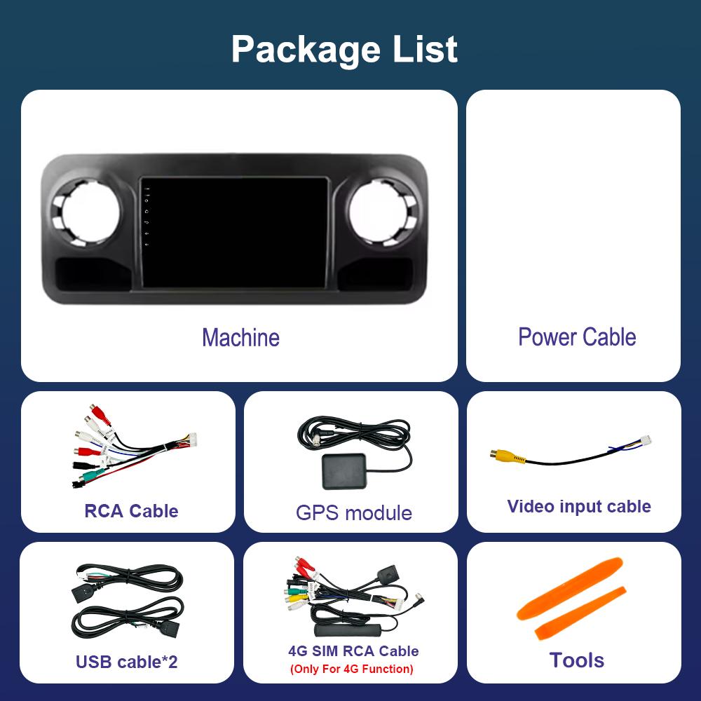 Android OS Carplay Car Radio Multimedia Player for Benz Sprinter 2018 - 2022 GPS Navi WiFi IPS Screen DSP Stereo 4G Auto Tools