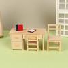 DollHouse Miniature Simulation Mini Desk Chair Model DIY Accessories Scene Furniture Toys