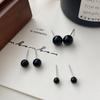Elouze Black Onyx Daily Ball Silver 925 Earrings D132