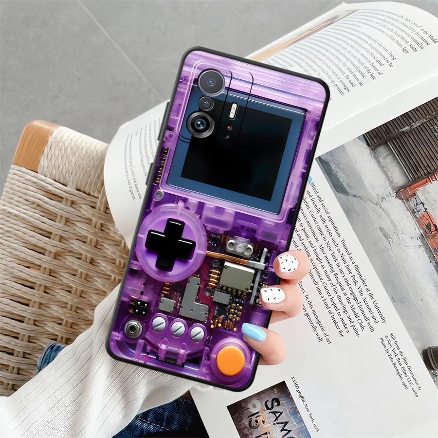 Purple Gaming Console Black Soft Phone Cover Case for Xiaomi Mi 11 12 13 Lite 13 14 15 Pro 12X 10T 11T 12T Pro