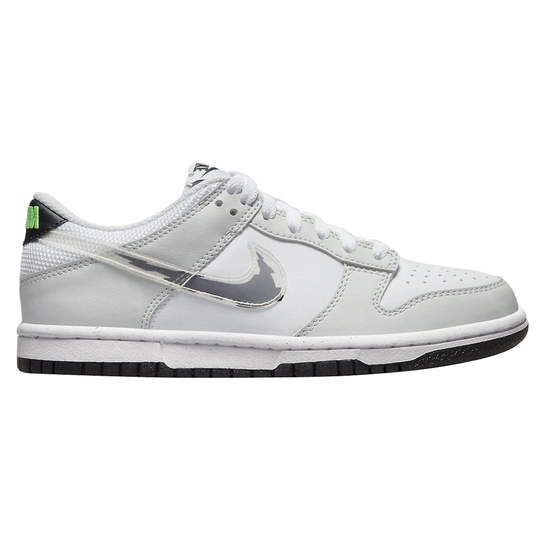 

Sneaker Nike Dunk Low Glitch Swoosh White Grey (GS)(DV3033-001) 35.5