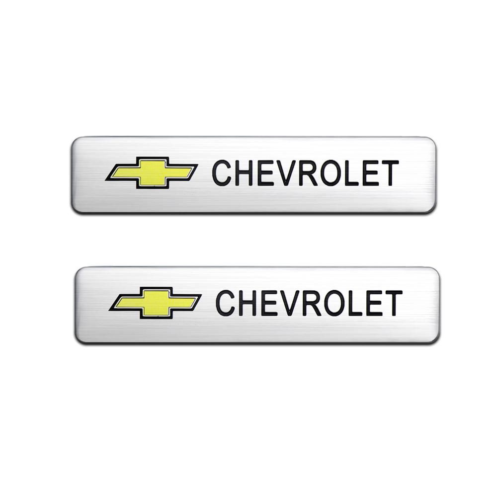 1/2 Pezzi Adesivo Emblema 3D in Alluminio per Carrozzeria e Bagagliaio Accessori Per Chevrolet Spark Cruze Sonic Onix Captiva Sail Aveo Cobalt Epica