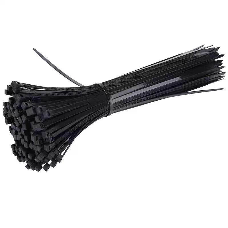 Schwarze Flachring-Kabelbinder