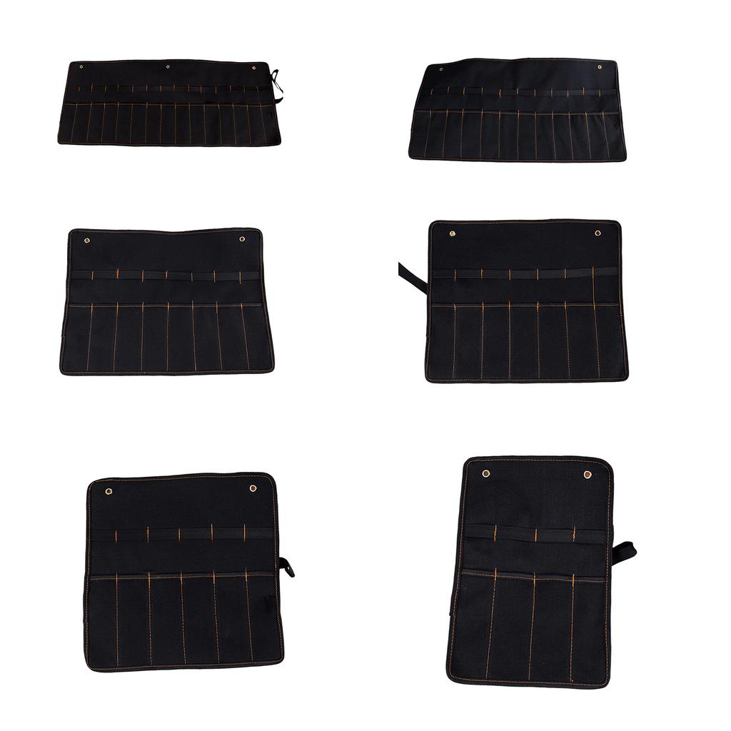 Canvas Roll Holder Tool Bag Carrying Case Pouch Pockets Organizer For Carpenter Cutter Hammer Chisel Wrenches Gouges