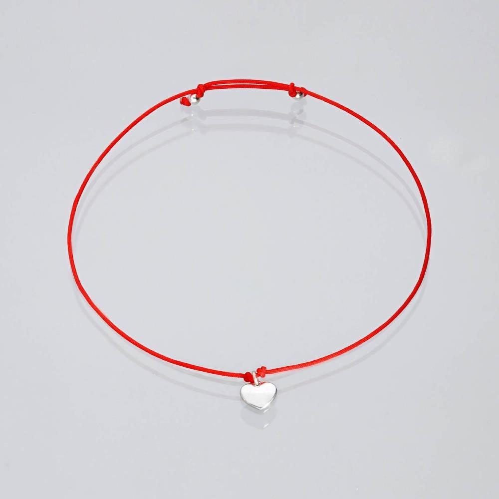 Women's 92.5mm Strap Handmade Heart Bracelet Silver Bracelet