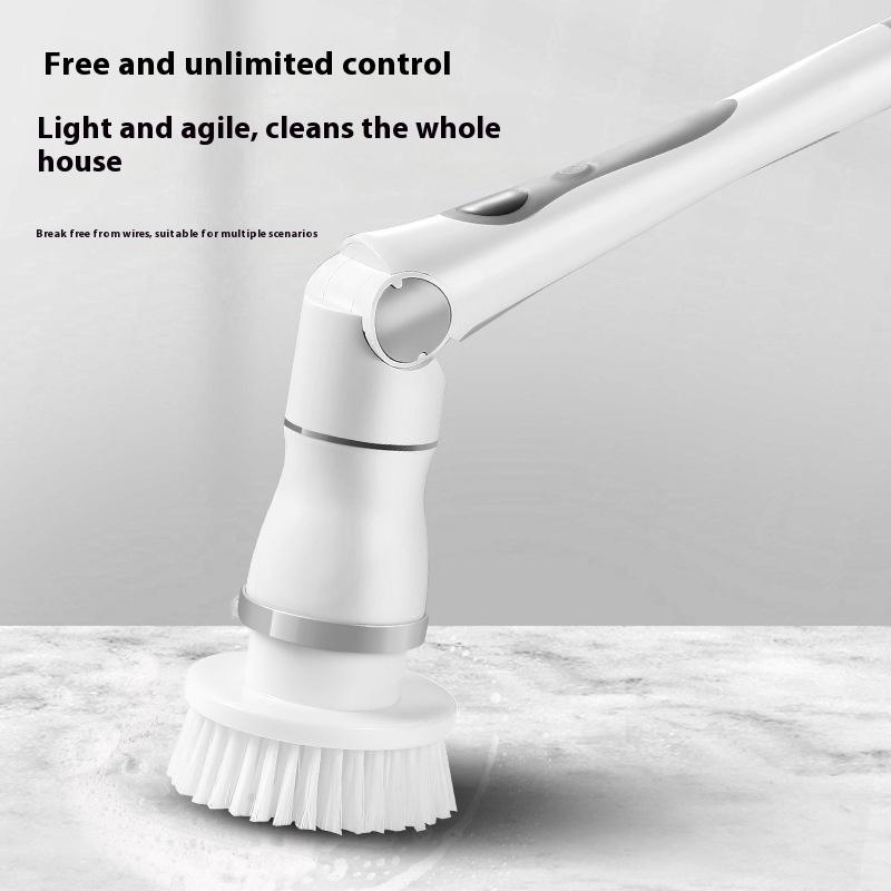 Electric Multi-functional Cleaning Brush Household Kitchen Bathroom Glass Length Dual-purpose Brush Handheld Powerful Cleaning Artifact