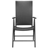 VidaXL Chaises empilables de jardin 2 pcs Résine tressée Noir