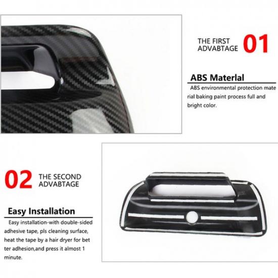 Carbon Fiber Style Car Rear Trunk Door Handle Trim Cover For Dodge Ram -2025