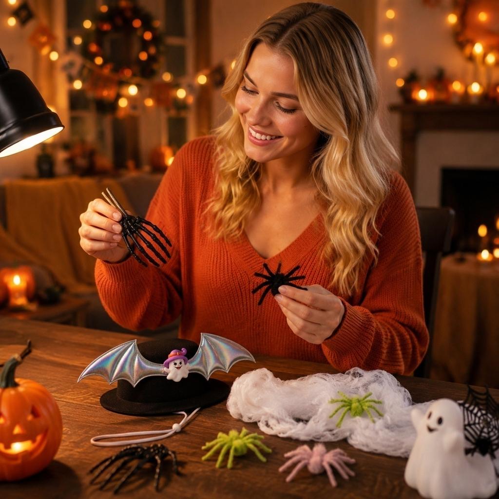 Halloween Costume Set with Hat Accessories for Adult Party Dress Up