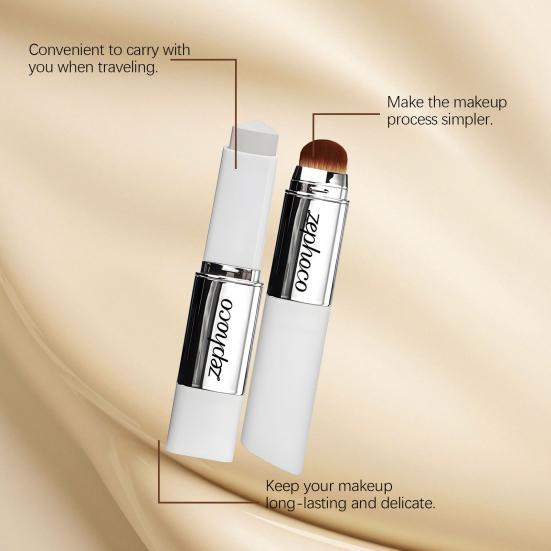 13G Color Changing Foundations Stick Double Head Foundations Stick with Brush Lightweight Hydrating Full Coverage Concealer Cream Stick