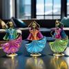 Set of 3 Metal Figurine Dancers Home Decor Item for Living Room, Bedroom, Wedding Festive Housewarming Gift Showpiece