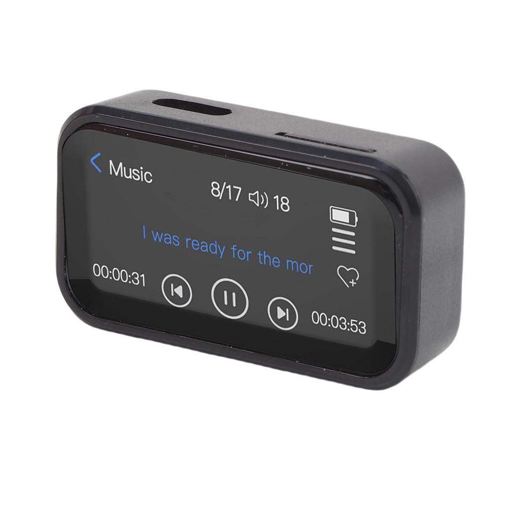 BT MP3 Player Portable Back Clip 1.47in Full Touchscreen 32GB HiFi Lossless Music Player Radio