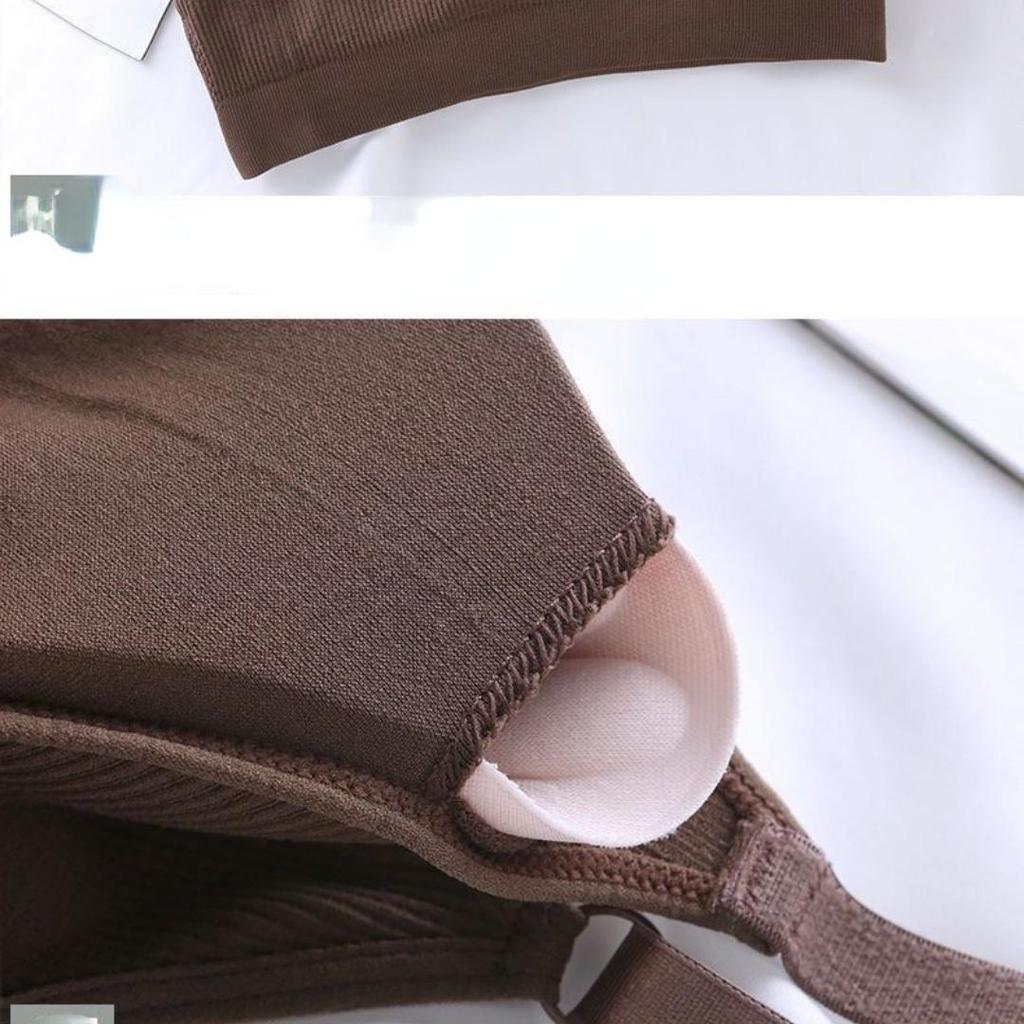 Tops for Woman Knitted Sexy Crop Tops Halter Tank Top Women Built In Bra Camis Sleeveless Strap Vest Underwear Sports Bra Ladies