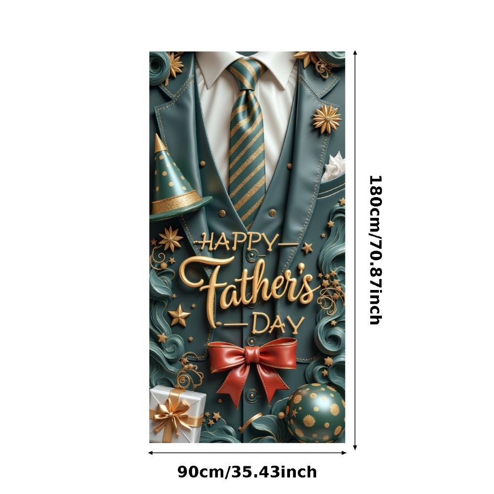 Father's Day Banner Polka Dot Pattern Party Decoration Happy Father's Day Gift Decor Event Banner For Party Background Indoor