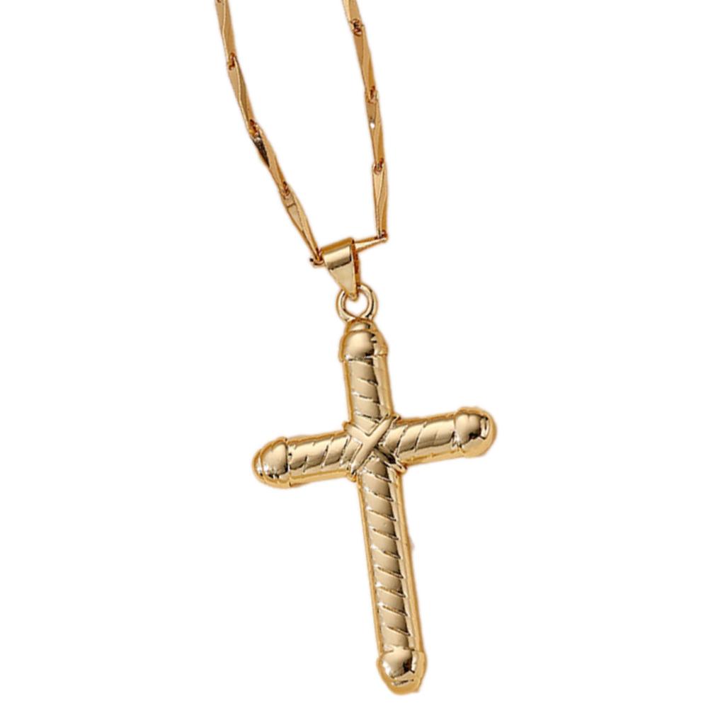 Practical Crosses Pendant Charm Jewelry Copper Craftsmanship with Adjustable Chain for Comfortable Daily Wear