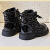 Children Short Boots for Girls Autumn Winter New Fashion Korean Style Soft Bottom Comfortable Casual Imitation Leather Shoe