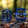 Funn Mamba Klickpedale mit Feder-SPD-Bindung Pedale für Mountainbikes Mechanismus, Doppelseitige Cleats, Kompatibel, (MTB) (blau)