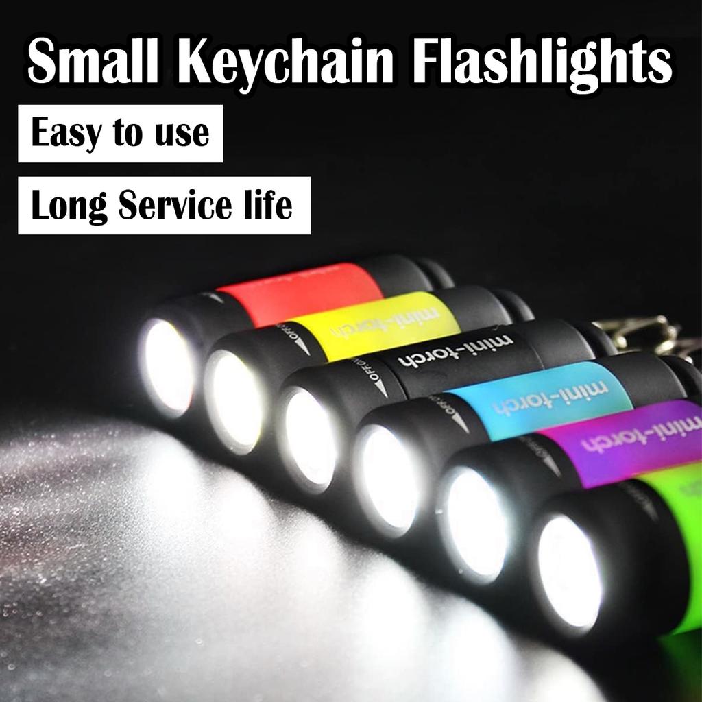 LED Micro Pocket Flashlight Portable USB Rechargeable Keychain Flashlight Waterproof Home Outdoor Hiking Camping Flashlight