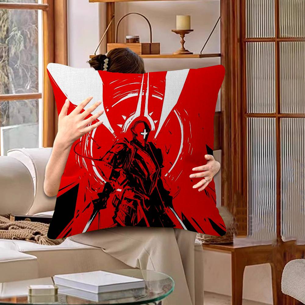 Game Anime ULTRAKILL Brooches Cushion Cover Polyester Sofa Cushions Decorative Throw Pillows Home Decoration Pillowcover