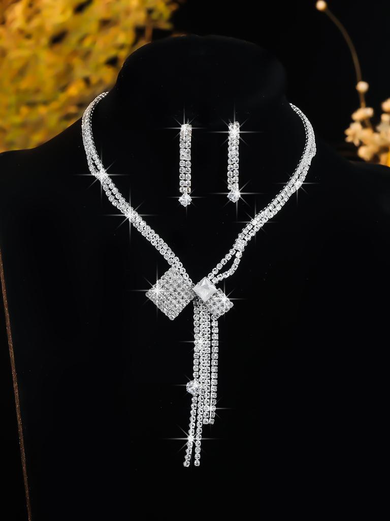 Alloy Necklace Set - Fashionable Banquet Jewelry Chain For Women - Bridal Wedding Jewelry Set