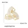 Korean Copper Zircon Ring Triangle Brooch Luxury High-End Women'S Clothing Accessories Brooch Geometric Pin