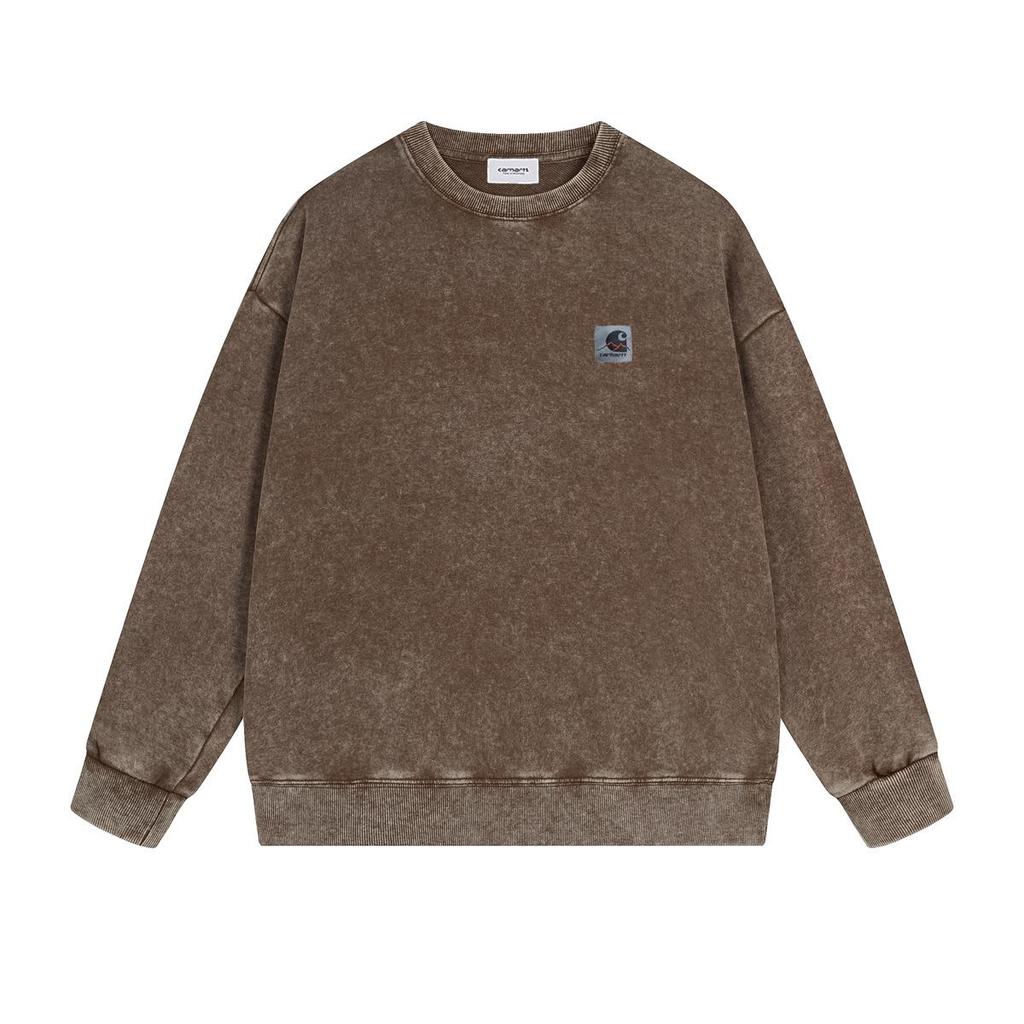 Carhartt 2025 Pánská vypraná mikina s kapucí na zip a tepláky - Retro volný střih
