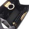 Used Salvatore Ferragamo Gancini Shoulder Bag leather Black Used Women