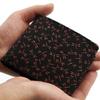 Inden Bifold Wallet with Coin Deerskin Traditional Made In 2006 Black with Red Dragonfly Inden-ya Purse, Men's Leather, Craft, Japan, No. ([21-008]