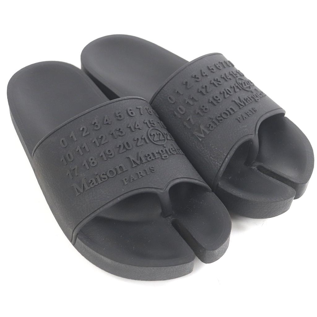 Great Maison Margiela 22 Sandals Tabi Slide Black Rubber Mens 41 Used