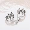 Vintage Fox-shaped Ear Cuff Earrings for Women Antique Silver Color Creative Clip Earrings Daily Wear Versatile Jewelry