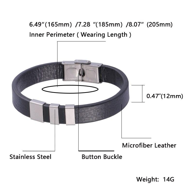 Bracelet Leather Charm Fine Men Clasp Vintage Bangles Mens Jewelry