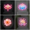 Glow-In-The-Dark Lotus Dahlia Fiets Bloem Toilet Stickers Zelfklevend Verwijderbaar Uv Nacht Decal Muurstickers Badkamer Decor